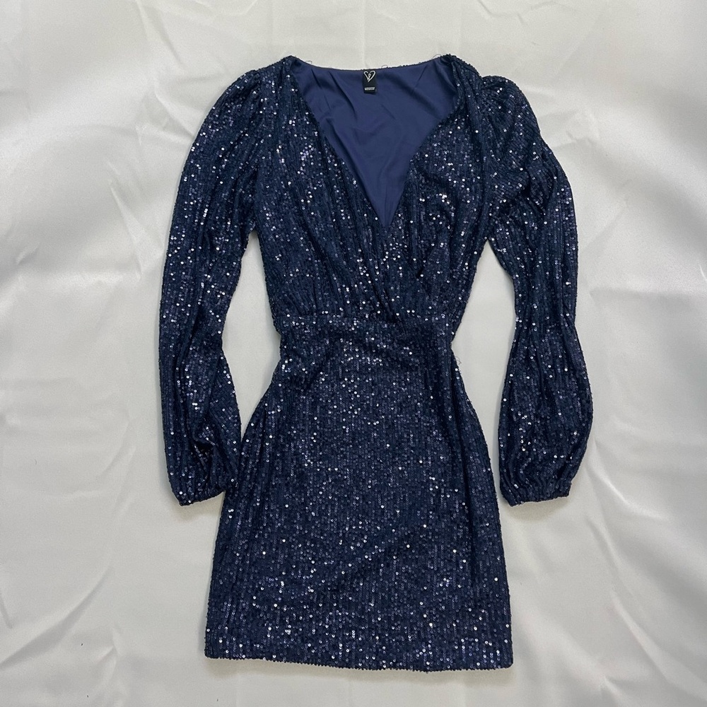 Windsor sequin mini dress with long sleeves